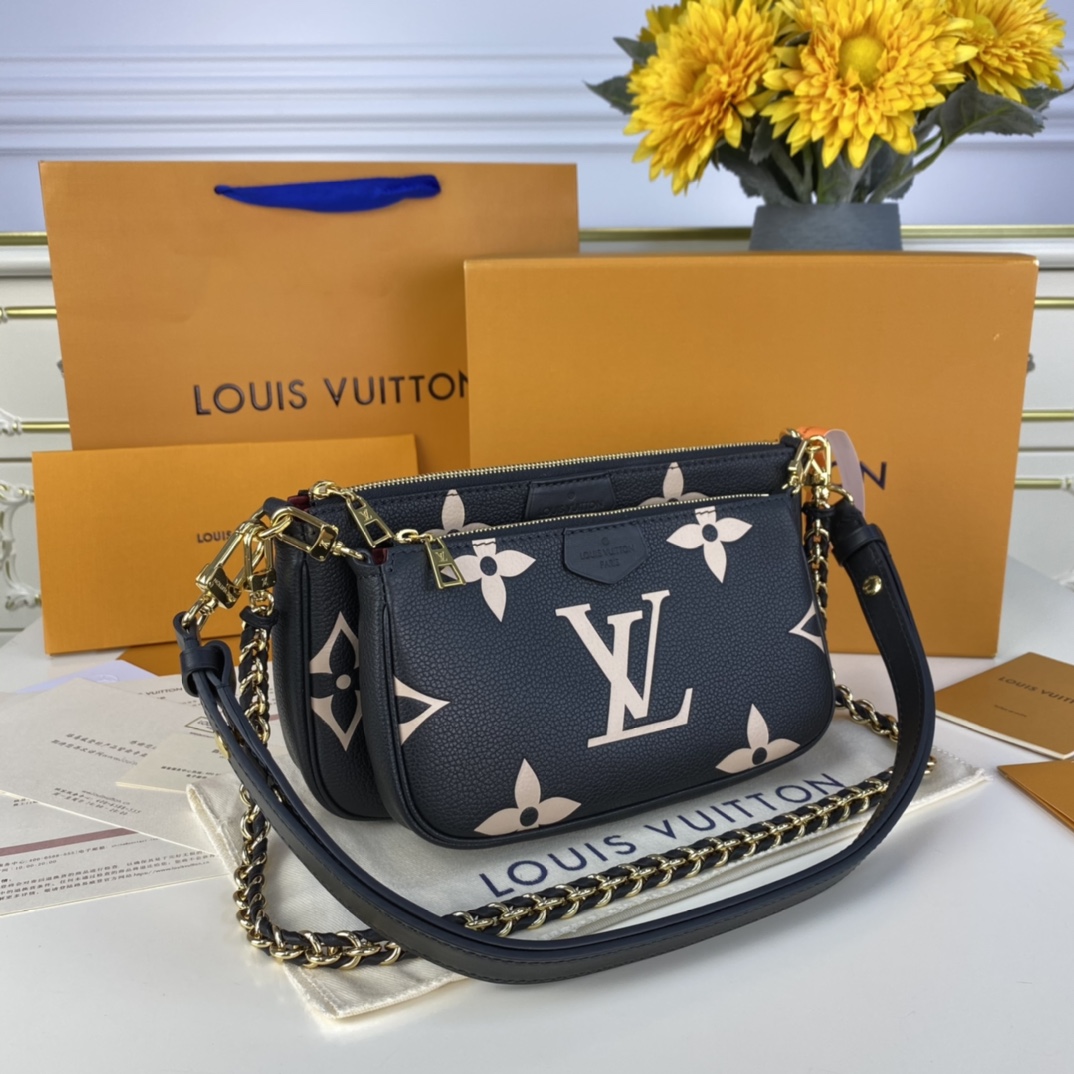 Louis Vuitton MULTI POCHETTE ACCESSOIRES Monogram M45777 Black/Cream